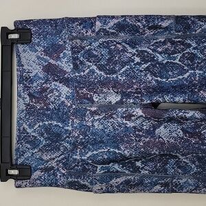 Nova Sport Blue Snakeskin Workout Leggings Pants S/M